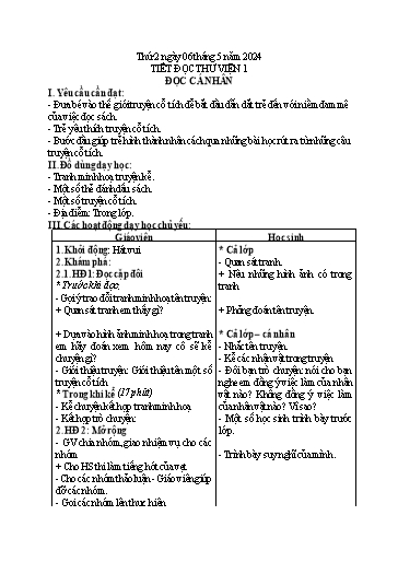 Giáo án Âm nhạc + Hoạt động trải nghiệm Tiểu học - Tuần 34 - Năm học 2023-2024