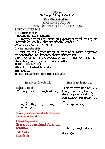Giáo án Lớp 3 - Tuần 10 - Năm học 2024-2025