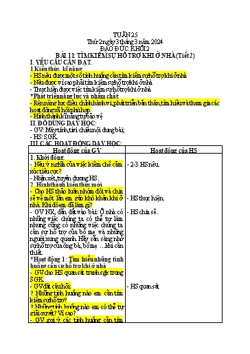 Giáo án Mĩ thuật + Đạo đức Tiểu học - Tuần 25 - Năm học 2023-2024