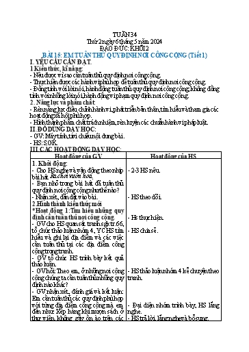Giáo án Mĩ thuật Tiểu học - Tuần 34 - Năm học 2023-2024 - Nguyễn Thị Kim Chi