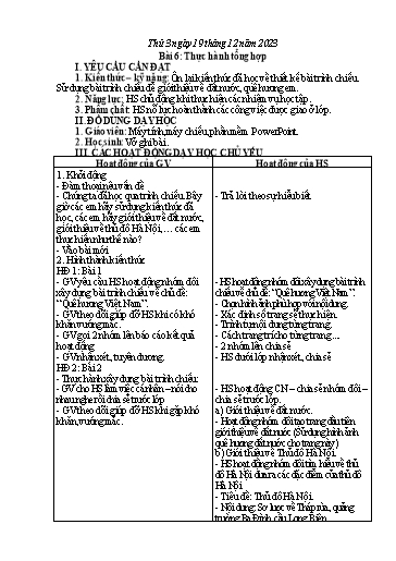 Giáo án Tin học 8 (Cánh diều) - Tuần 16, Bài 6: Thực hành tổng hợp - Năm học 2023-2024